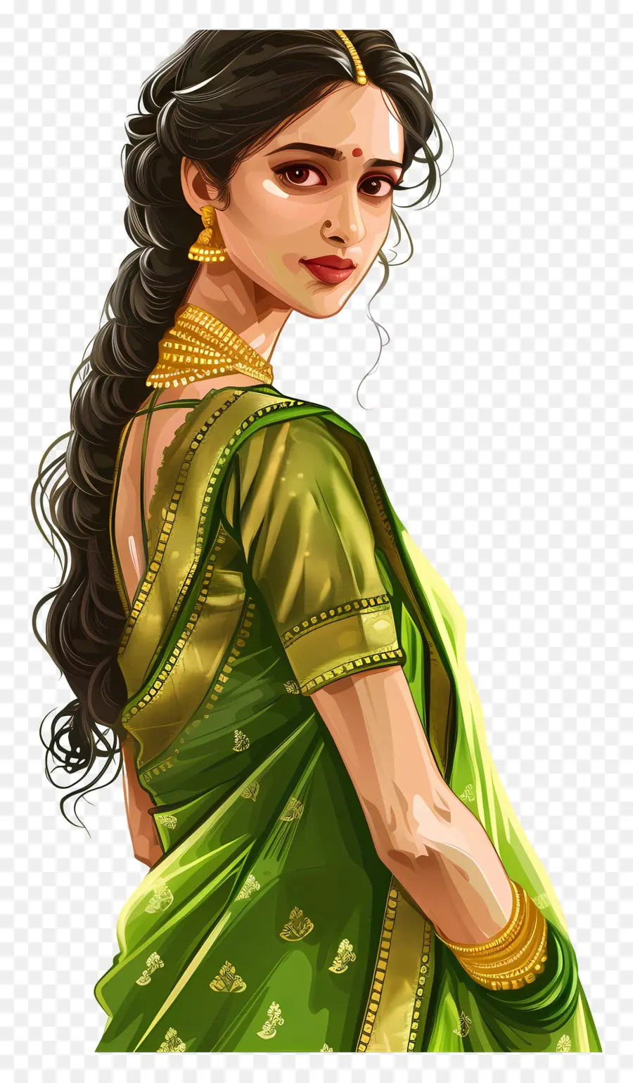 Saree Tradicional，Mulher PNG