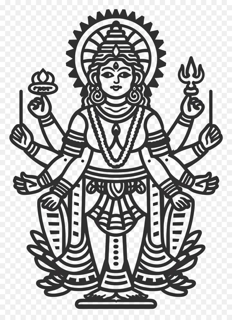 Mãe Chandraghanta，O Senhor Vishnu PNG