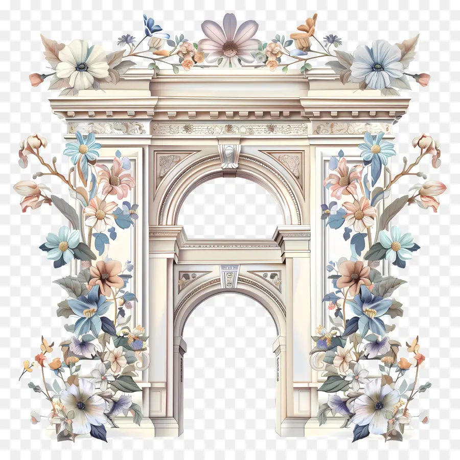 O Arco Do Triunfo，Arco De Mármore PNG