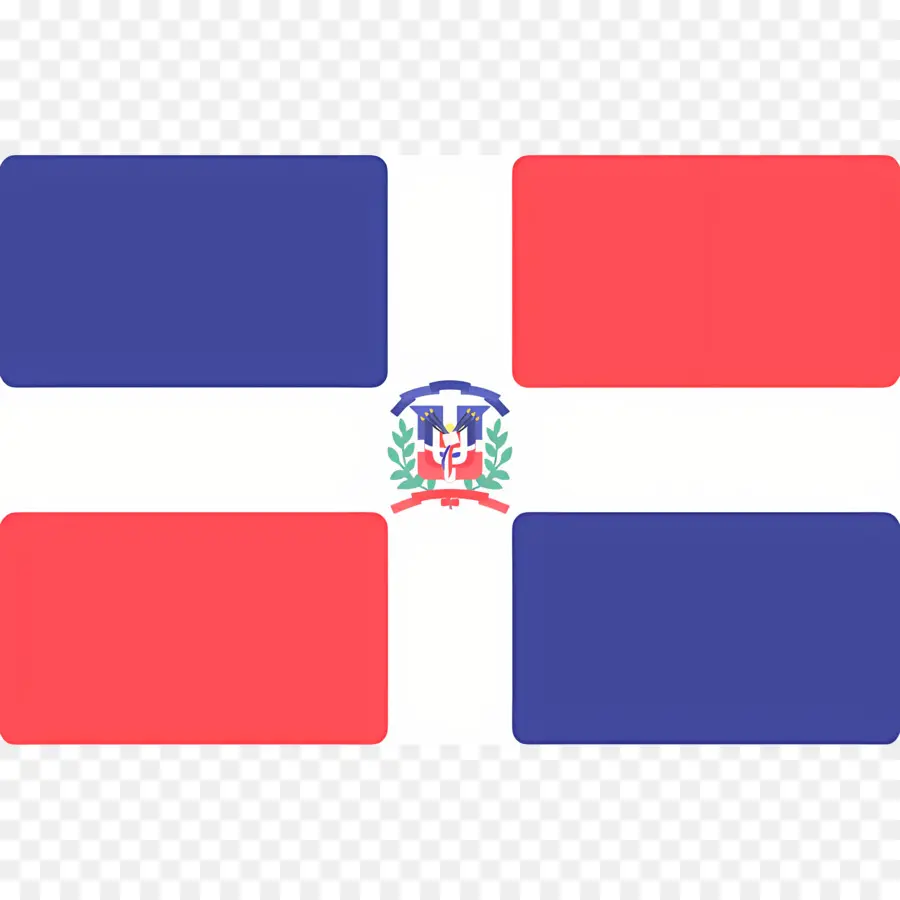 Bandeira Da República Dominicana，Bandeira De Faixa Azul PNG