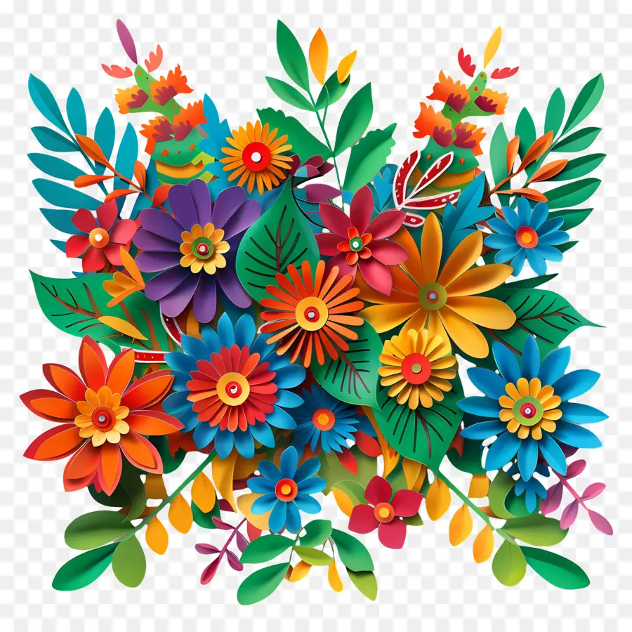 Cinco De Maio，Flores Coloridas PNG