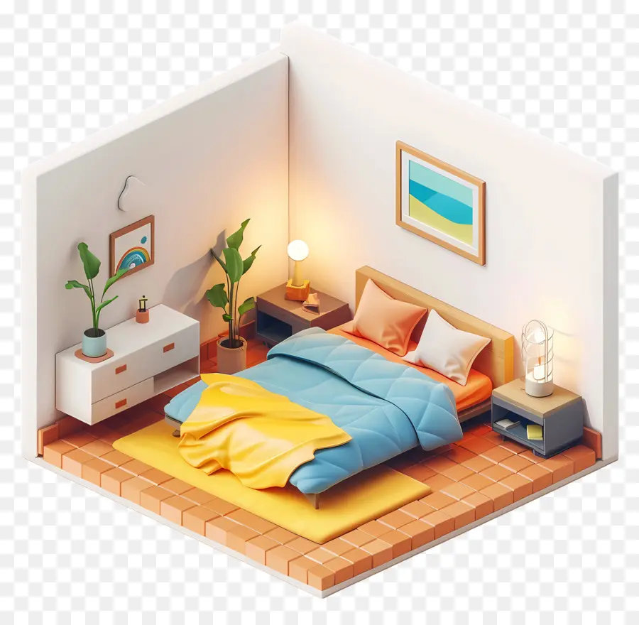 Bedroom，Quarto Pequeno PNG