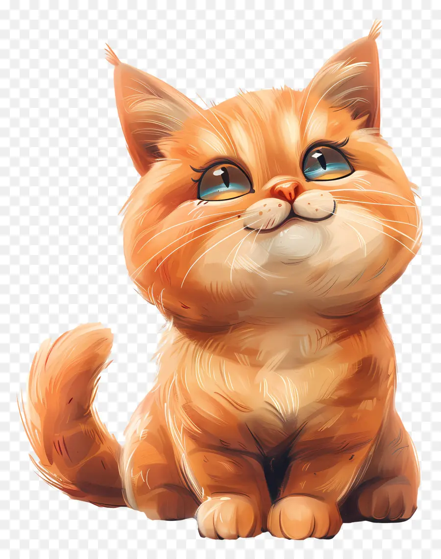 Happy Cat，Gatinho Laranja PNG