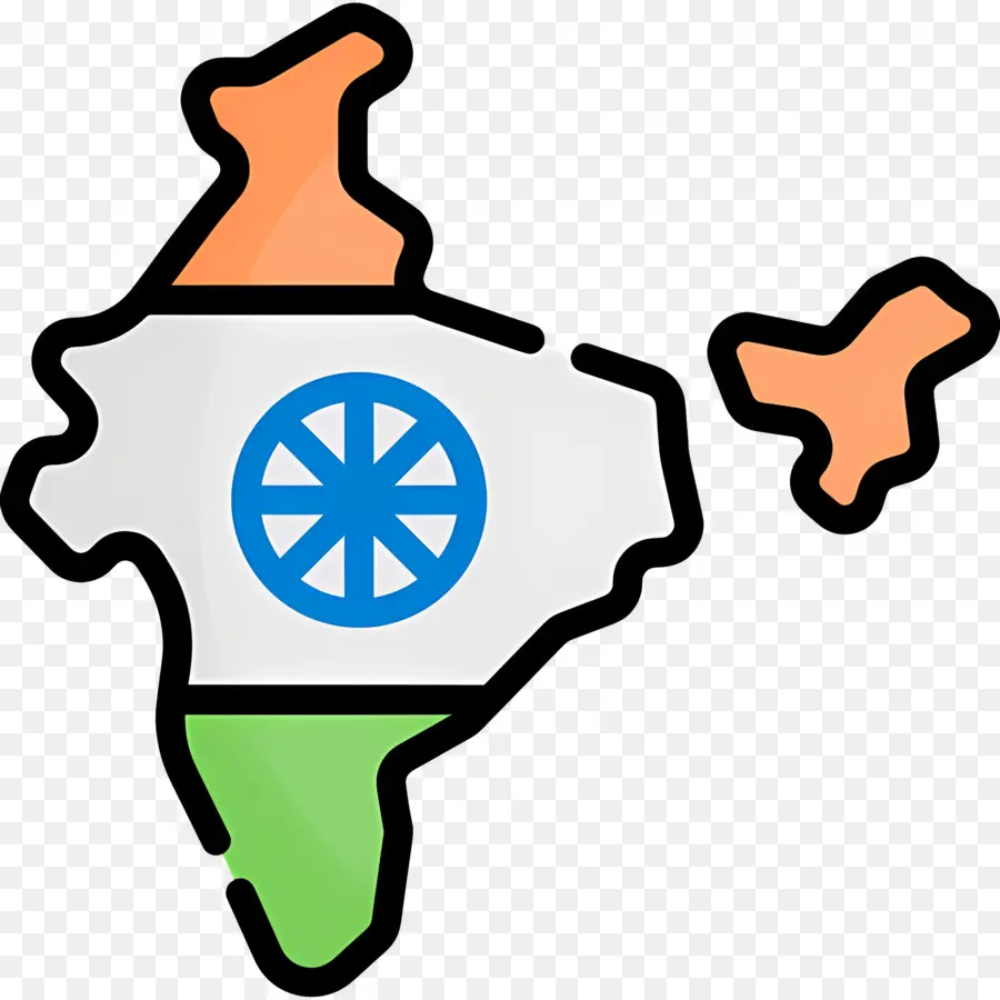índia Mapa，Bandeira Da índia PNG