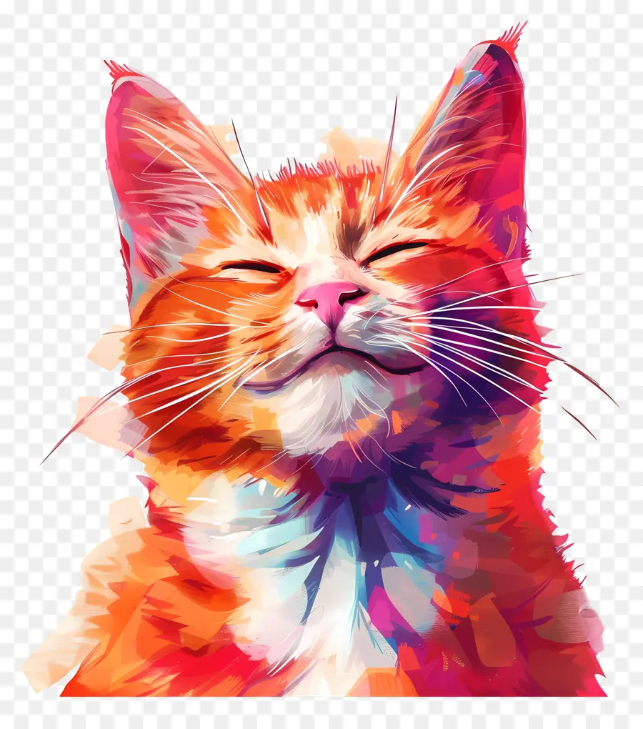 Happy Cat，Gato Laranja PNG