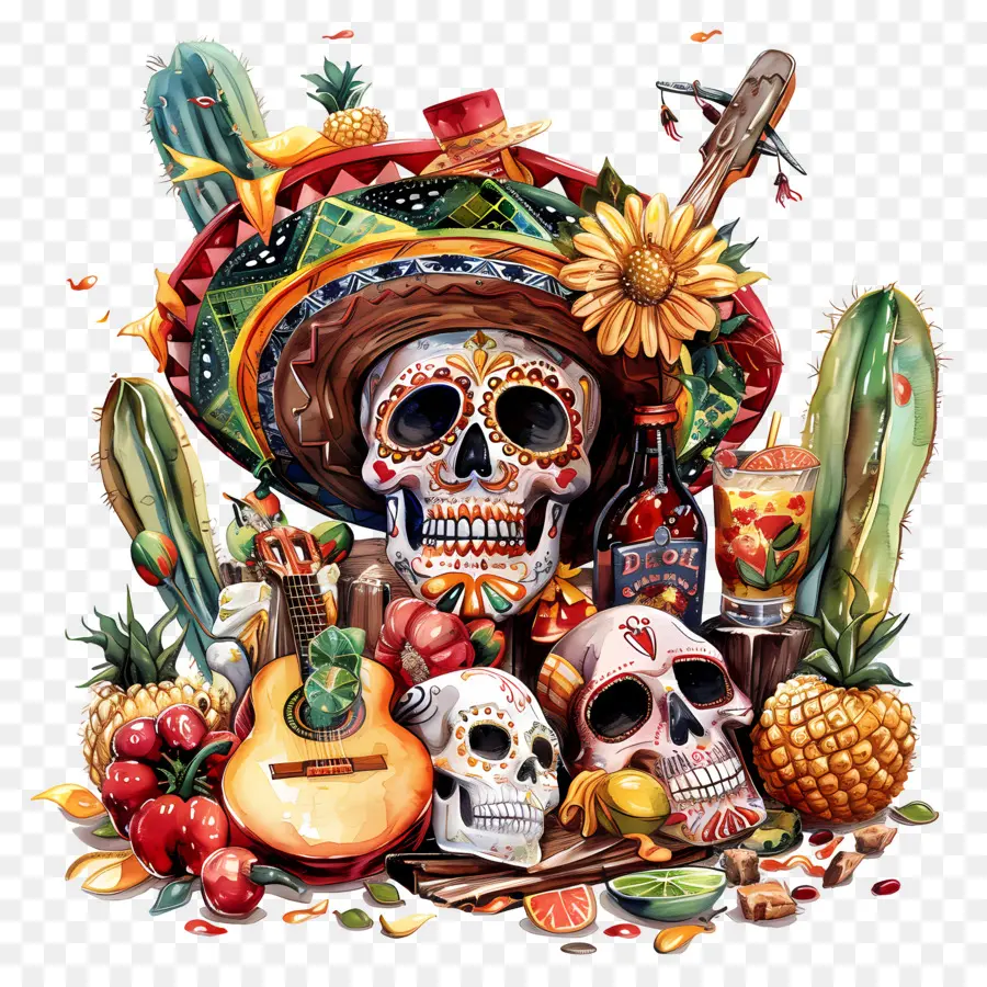 Cinco De Mayo，Dia Dos Mortos PNG