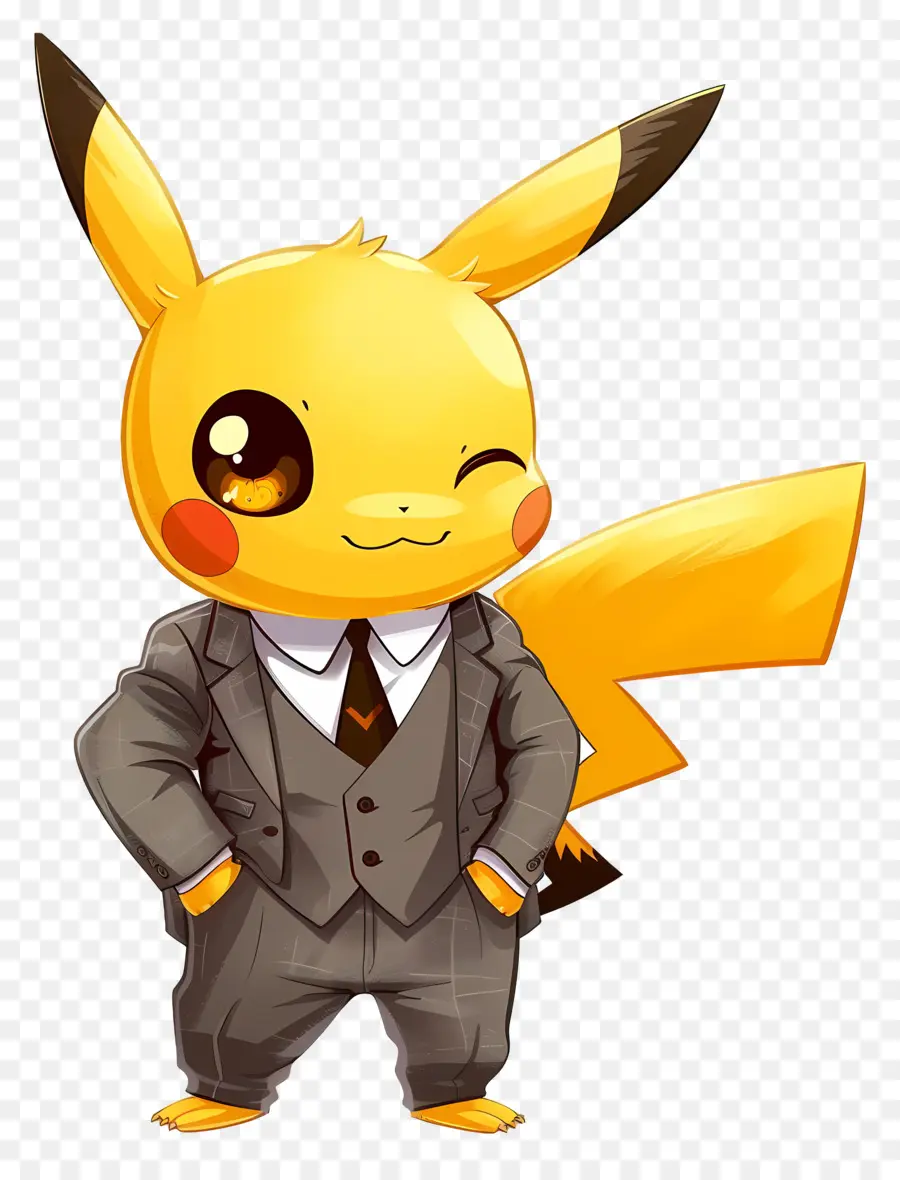 Pikachu，Pikachu De Terno PNG