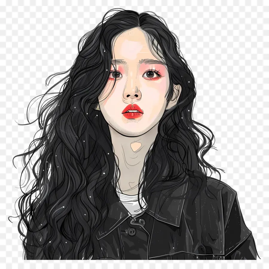 Jisoo，Menina Com Cabelo Preto PNG