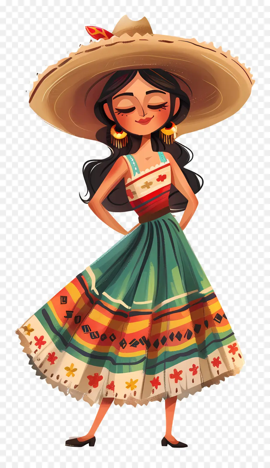 Cinco De Mayo，Mexicano Vestido PNG