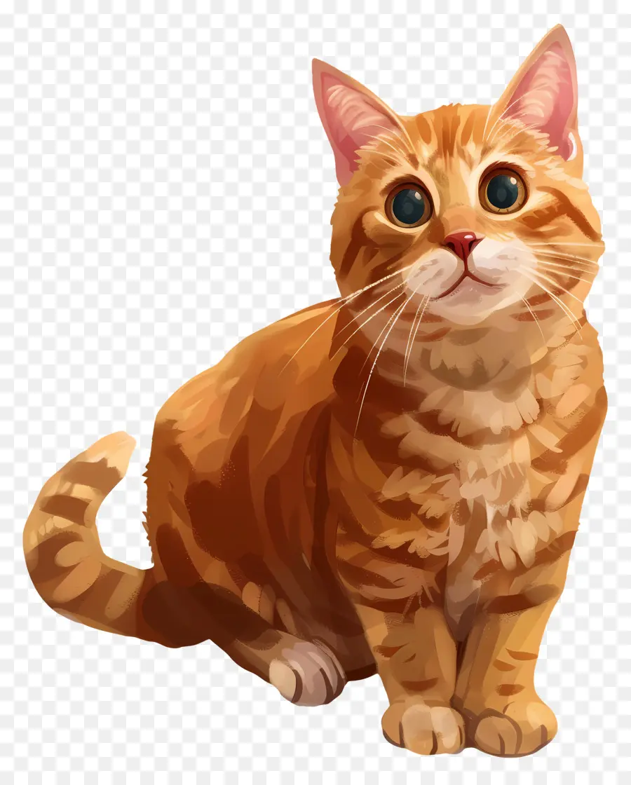 Ginger Cat，Gato PNG