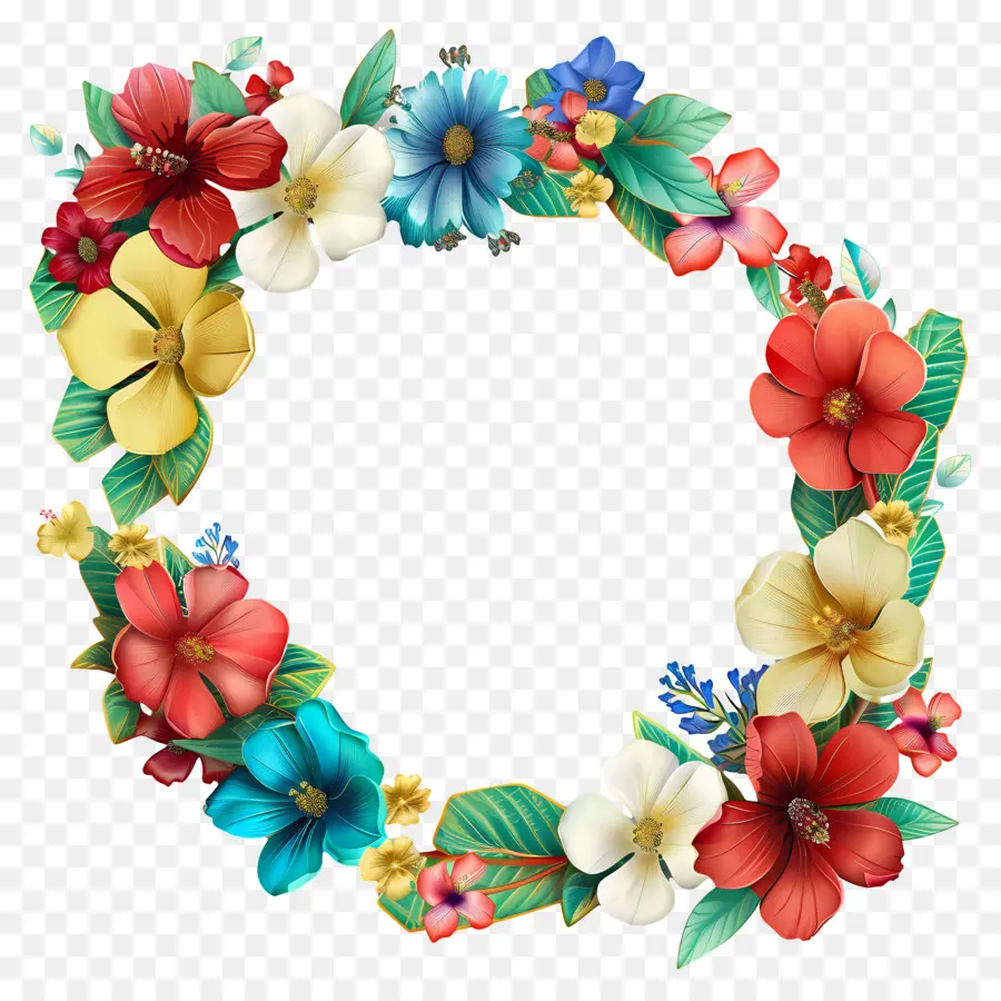 Quadro Do Dia De Maio，Coroa De Flores PNG
