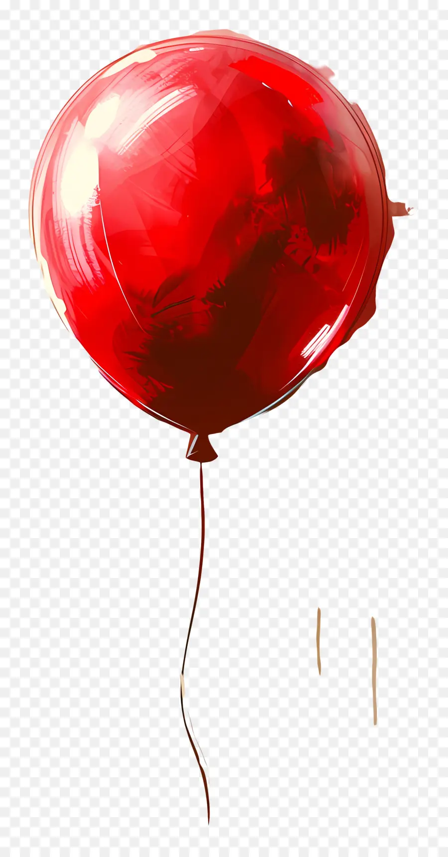 Balão Vermelho，Balão Inflado PNG