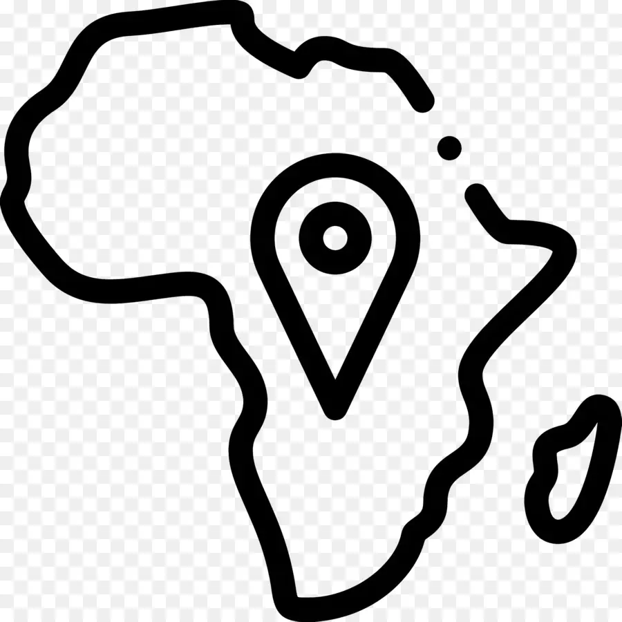 Mapa De áfrica，Black Background PNG
