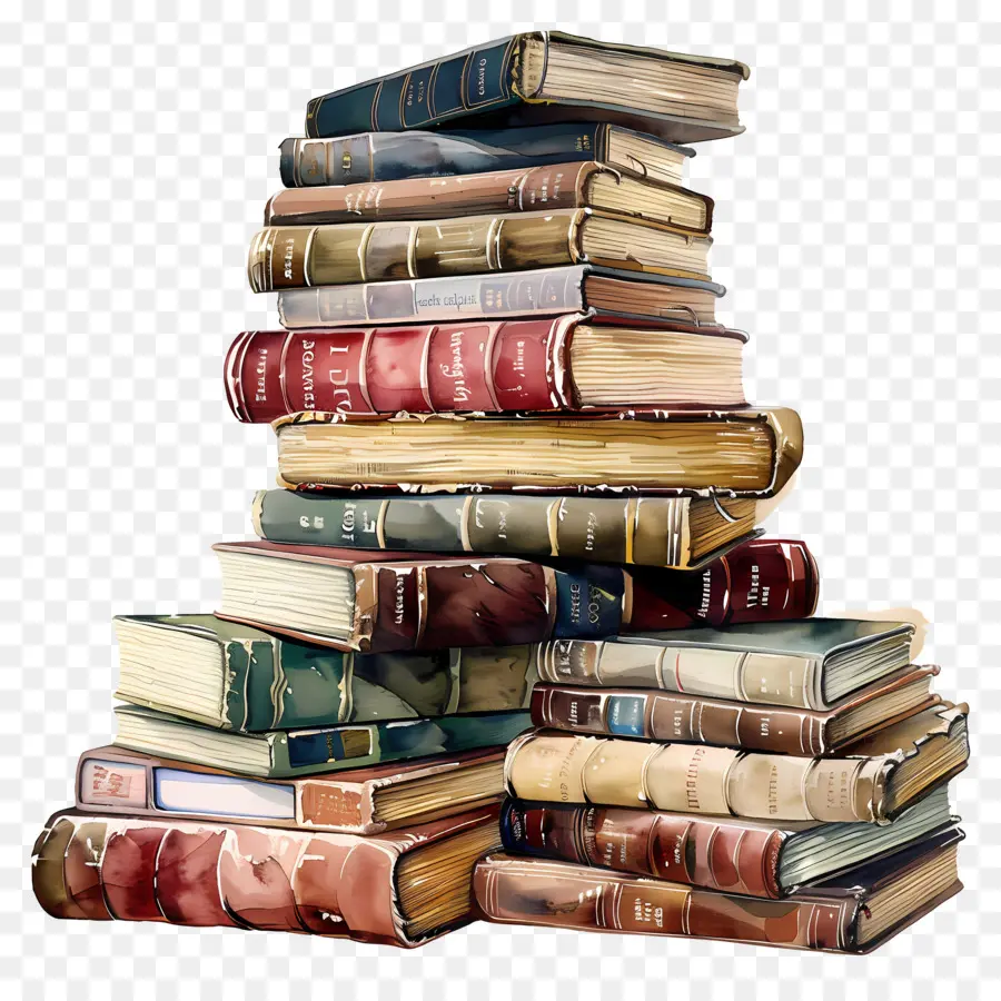 Pilha De Livros，Livros Antigos PNG