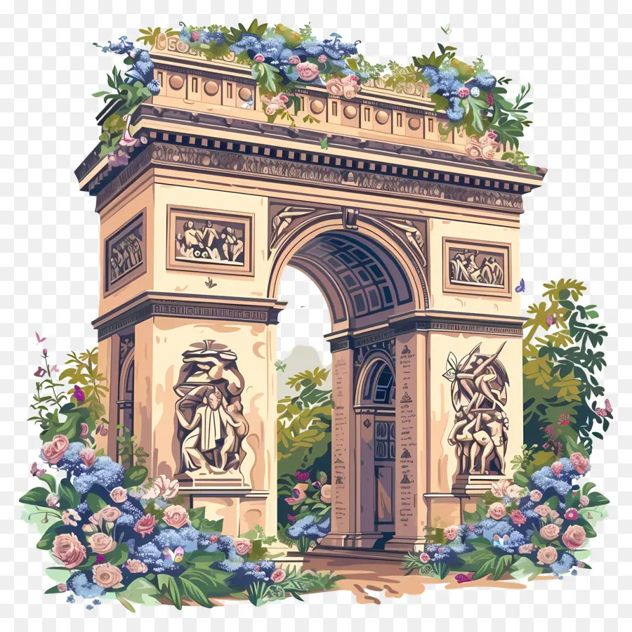 O Arco Do Triunfo，Paris PNG