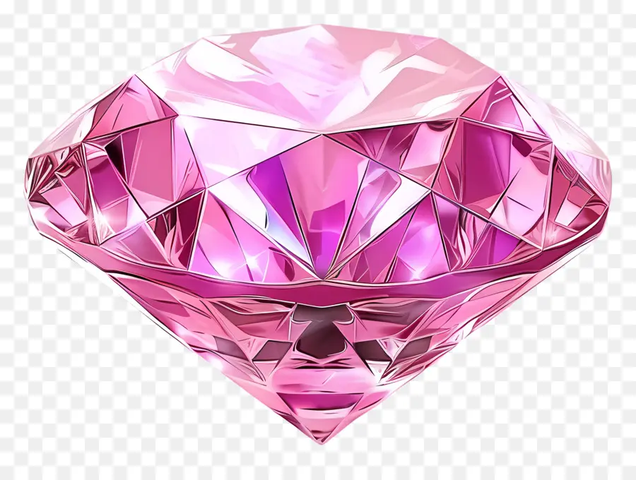Diamante Cor De Rosa，Cor De Rosa De Pedra Preciosa PNG