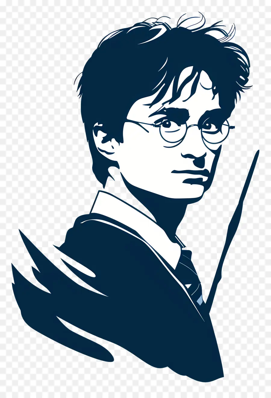 Silhueta De Harry Potter，Feiticeiro Com óculos PNG