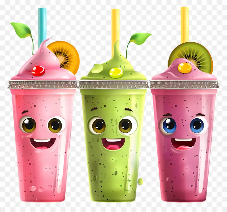 Sobremesa De Desenhos Animados 3d，Smoothies PNG