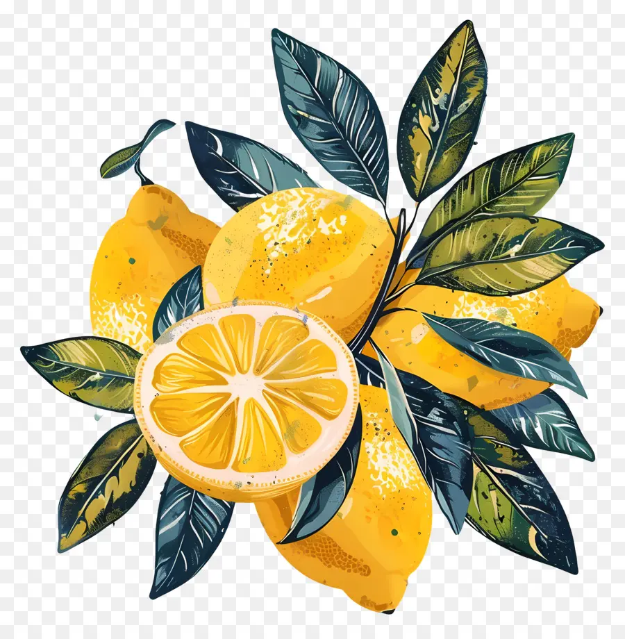 Limões，As Frutas Cítricas PNG