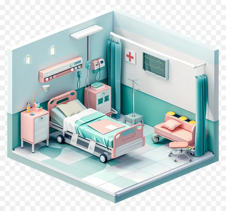 Quarto De Hospital，Cama Do Doente PNG