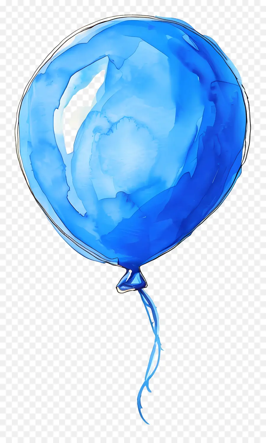 Balão Azul，Mão De Retenção De Obras De Arte De Balão PNG