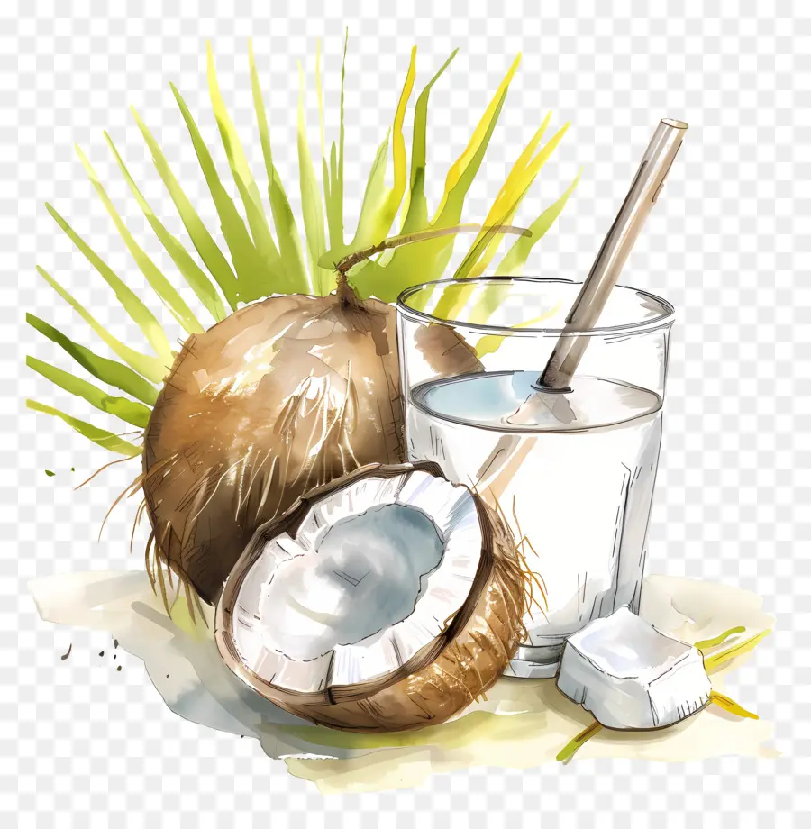 água De Coco，Leite De Coco PNG