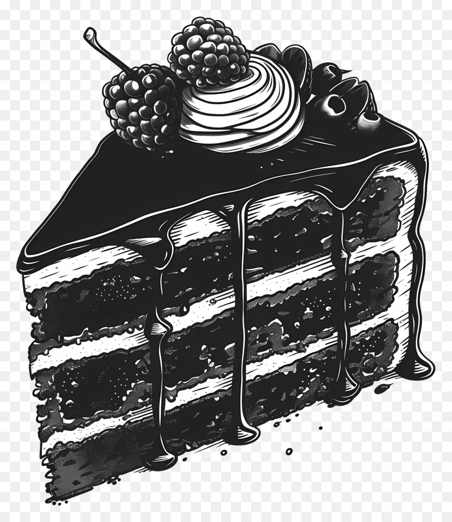 Bolo Preto，Bolo De Chocolate PNG