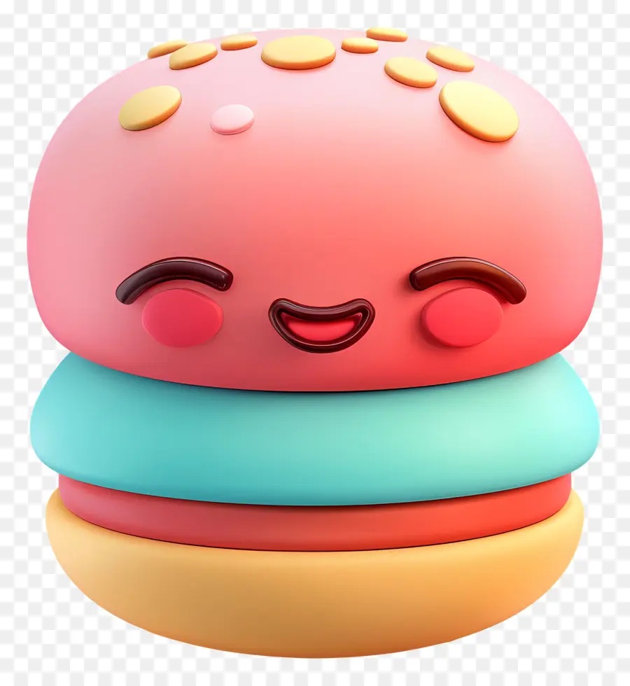 Sobremesa De Desenhos Animados 3d，Cartoon Hamburger PNG