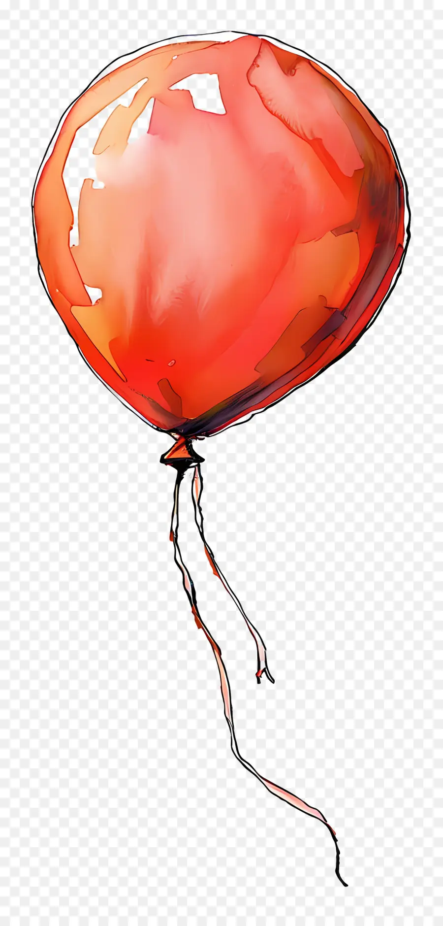 Balão único，Laranja Balão PNG