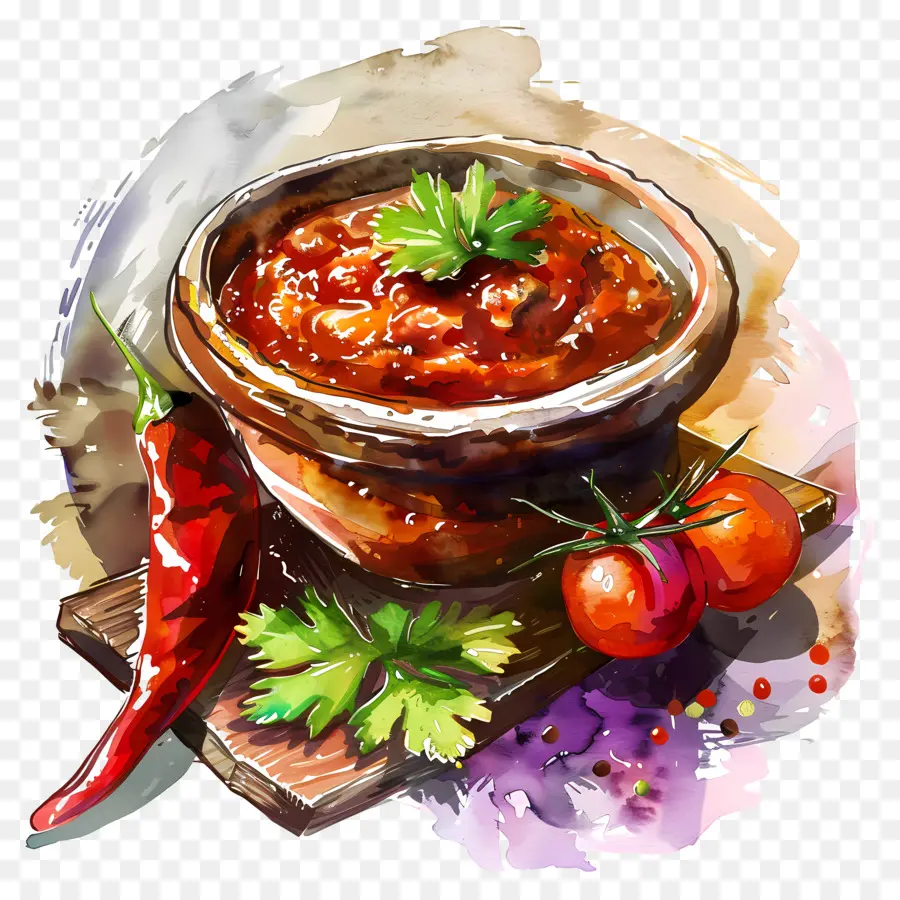 Chutney，Pintura Em Aquarela PNG