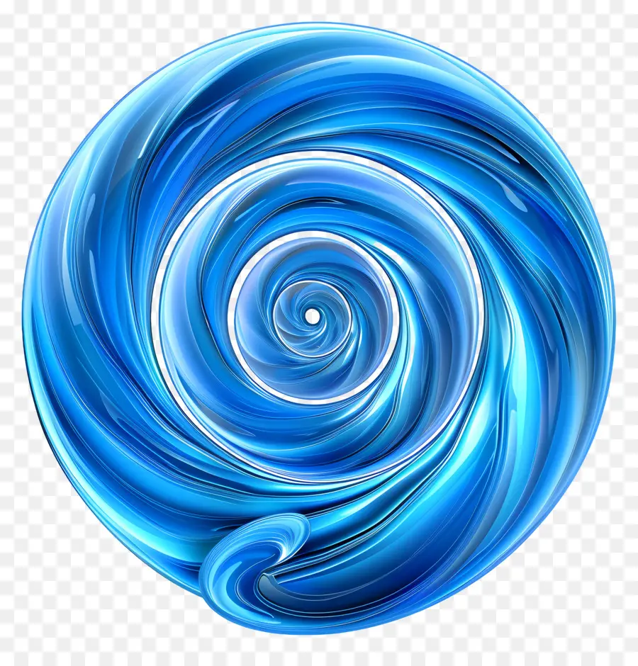 Espiral，Design De Redemoinho Azul PNG
