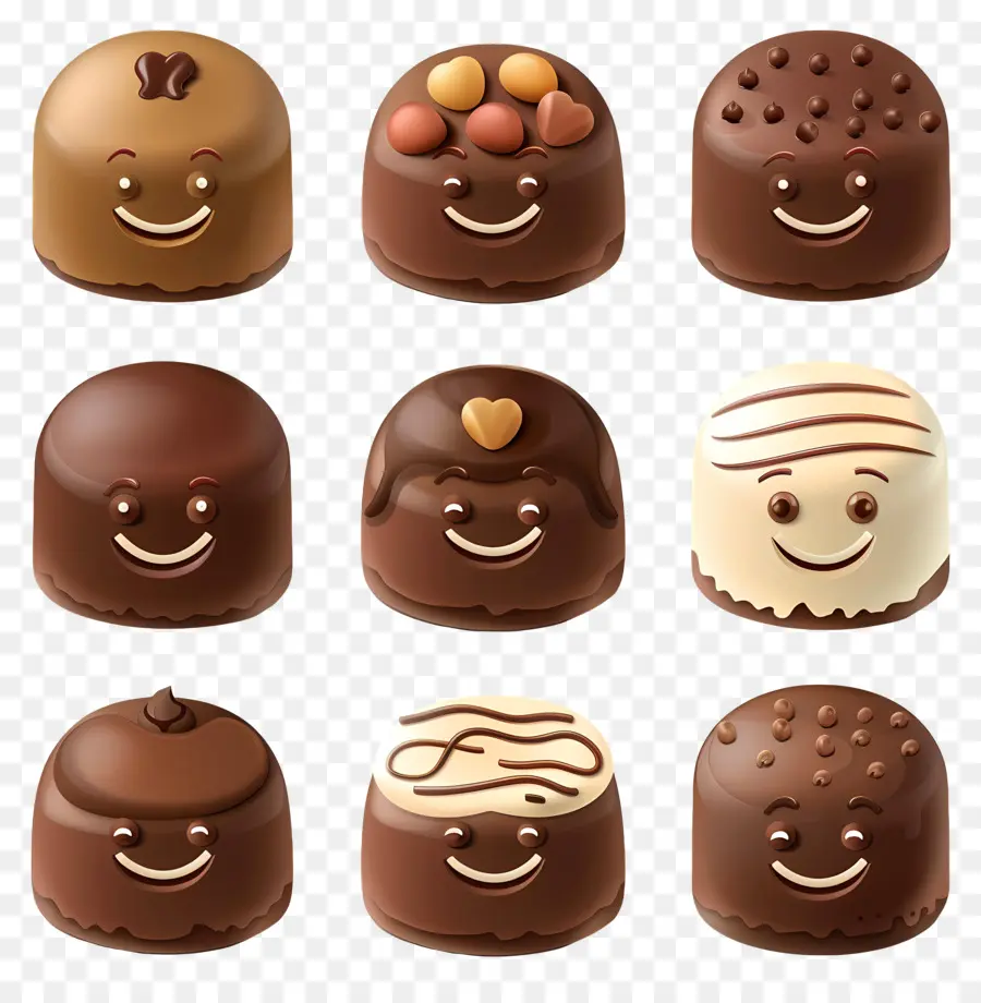 Sobremesa De Desenho Animado 3d，Doces De Chocolate PNG