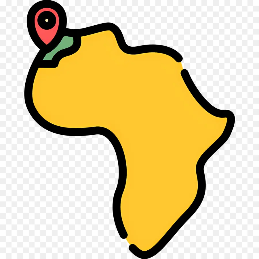 Mapa De áfrica，Mapa Da África Com Pin PNG