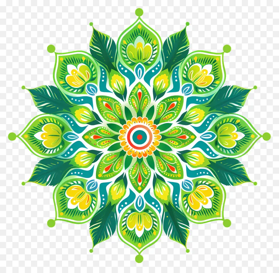 Diwali Flower Rangoli，Desenho De Flor PNG