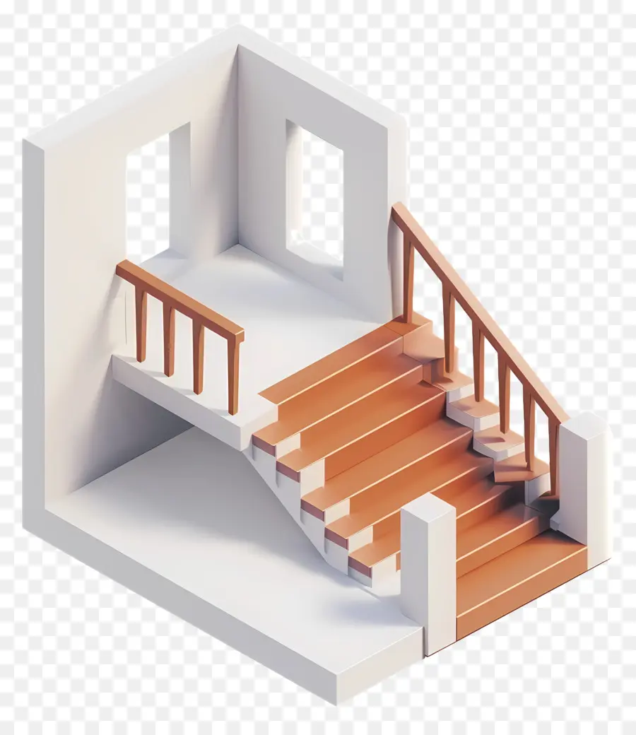 Staircase，Vista Isométrica PNG