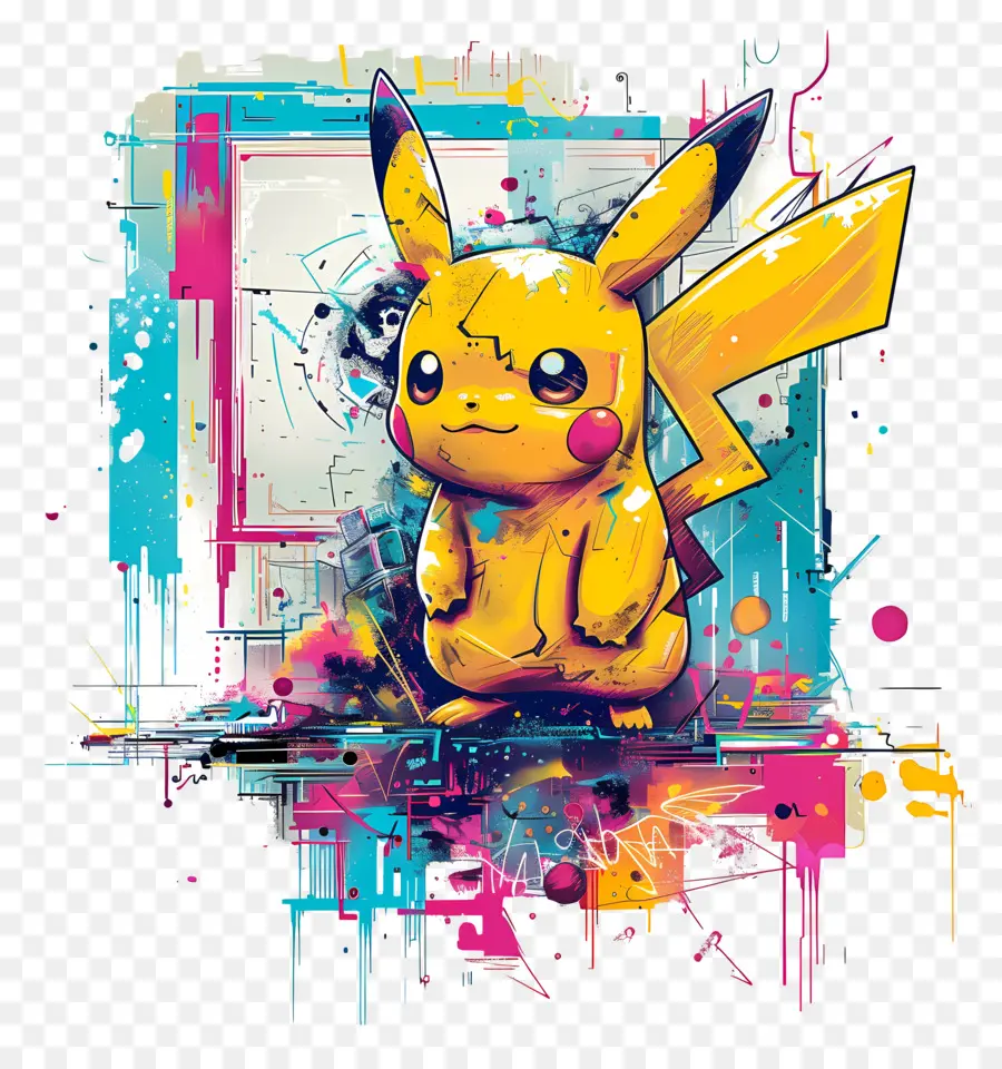 Pikachu，Graffiti PNG