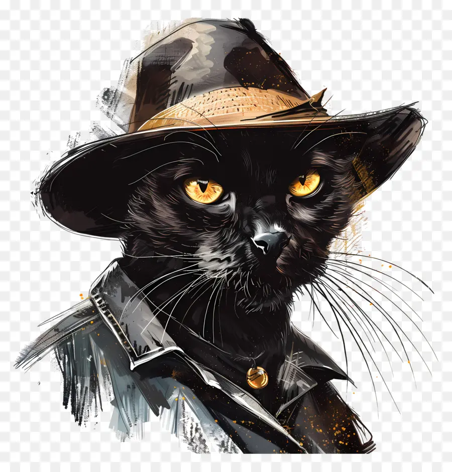 Estilo Irrestrito，Gato Preto PNG