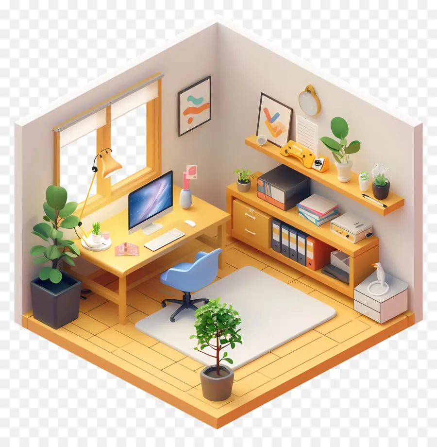 Home Office，Minimalista PNG