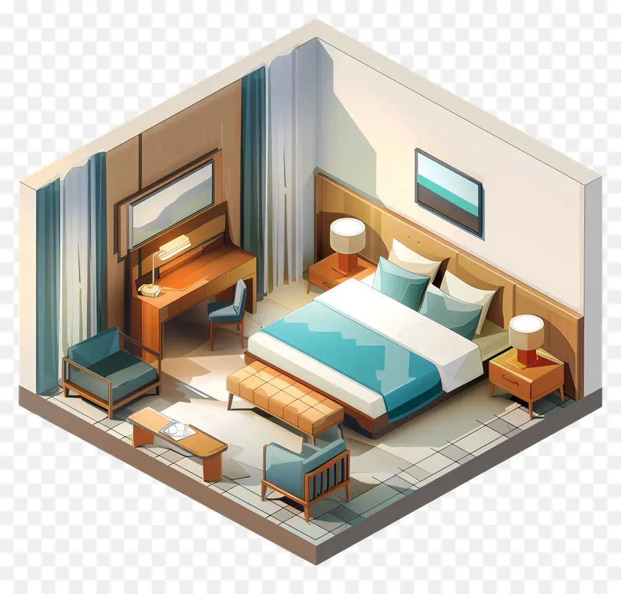 Quarto De Hotel，Cama PNG