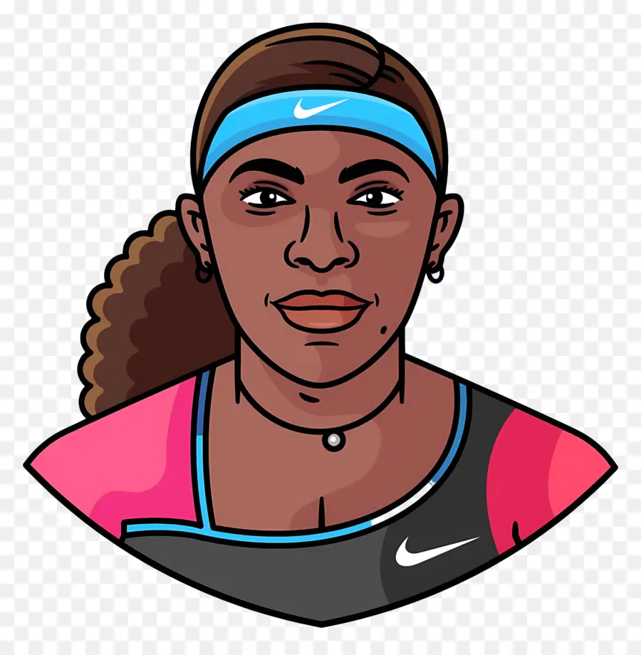 Serena Williams，Atleta De Desenho Animado PNG