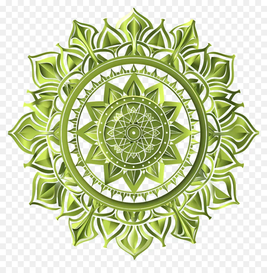 A Ashoka Chakra，Verde Ornamento PNG