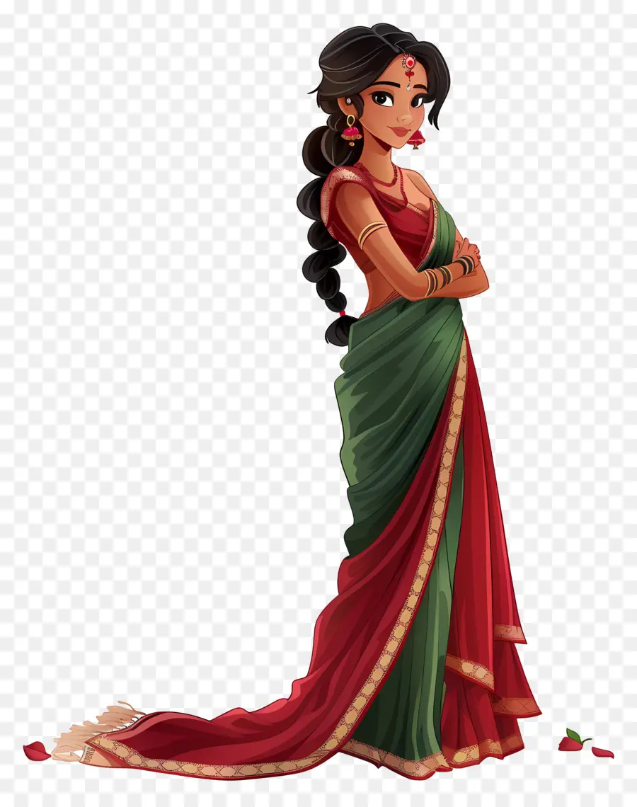 Algodão Sarees，Moda Indiana PNG