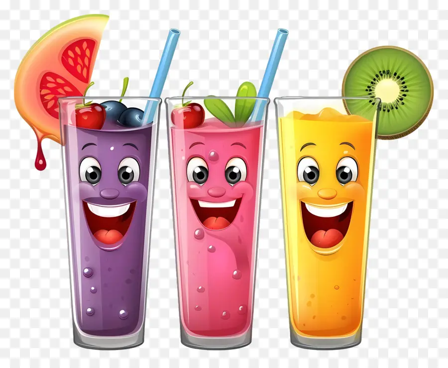 Sobremesa De Desenhos Animados 3d，Smoothies De Frutas PNG