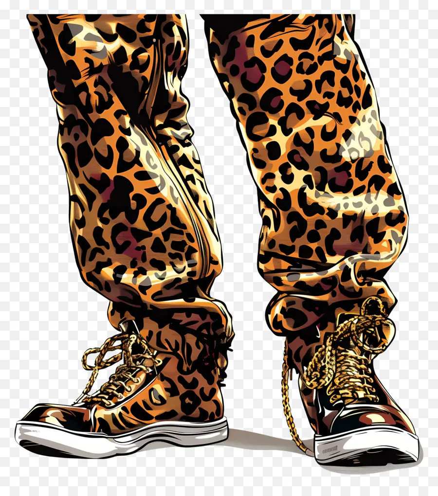 Calças De Leopardo，Sapatos De Estampa De Leopardo PNG
