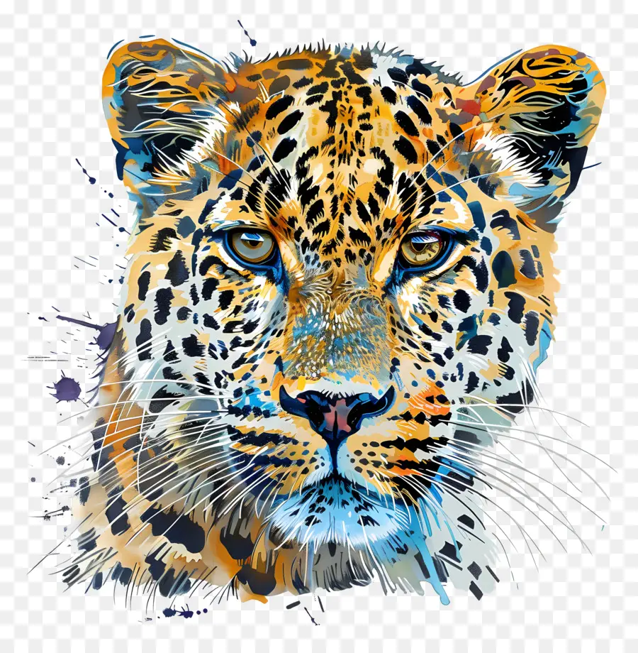 O Leopardo De Amur，Pintura Digital PNG