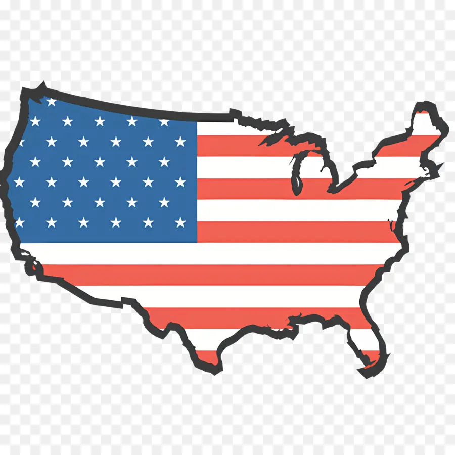 Usa Map，Bandeira Americana PNG