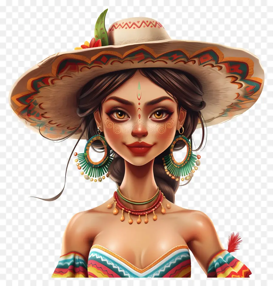 Cinco De Mayo，Mexicano Vestido PNG