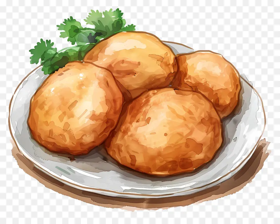 Batata Vada，Comida Frita PNG