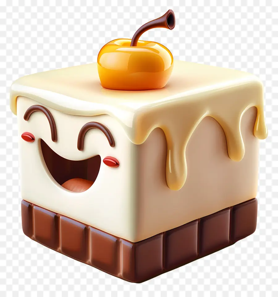 Sobremesa De Desenho Animado 3d，Bolo De Queijo PNG