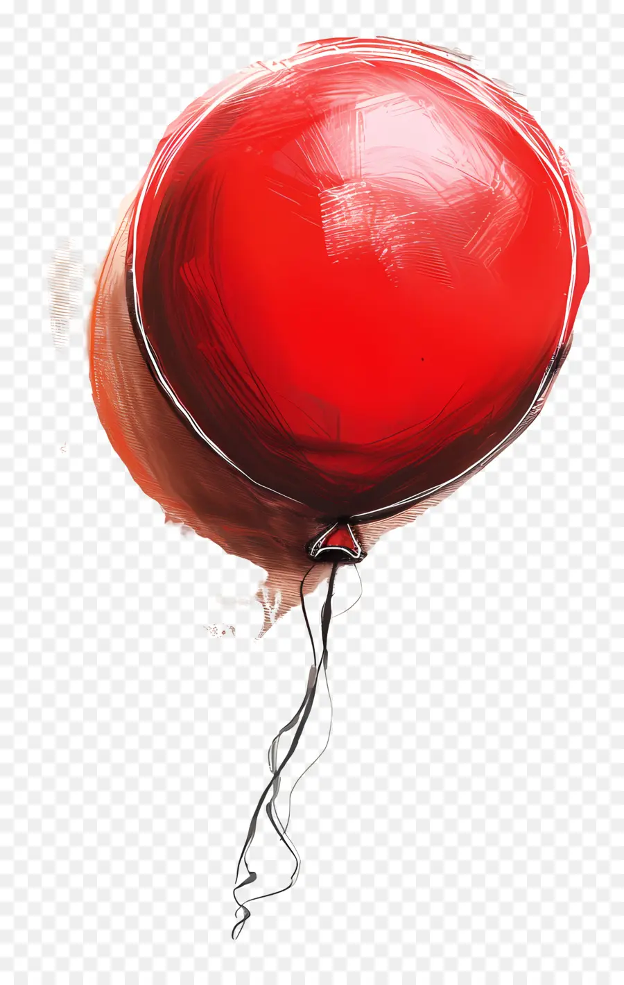 Balão Vermelho，Flutuante PNG